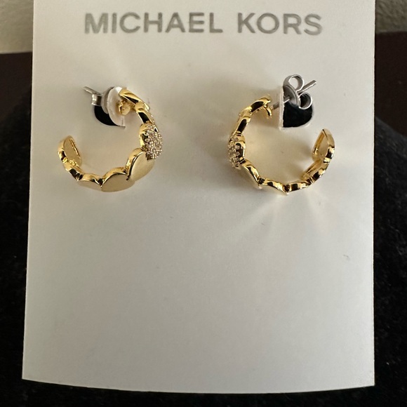 Micheal Kore Heart hoop earrings - Picture 2 of 7